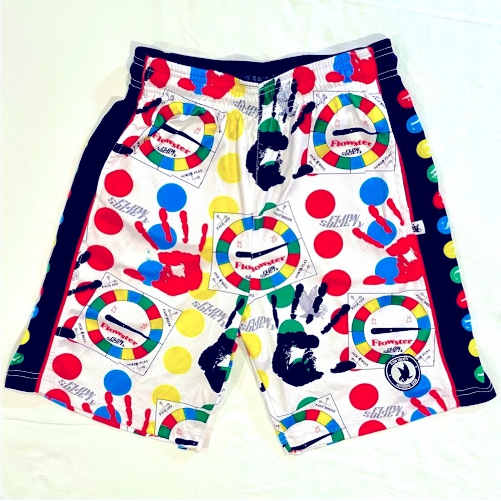Flow Society Lacrosse Shorts Boys Large Flowster Lax Twister Summer Face Off